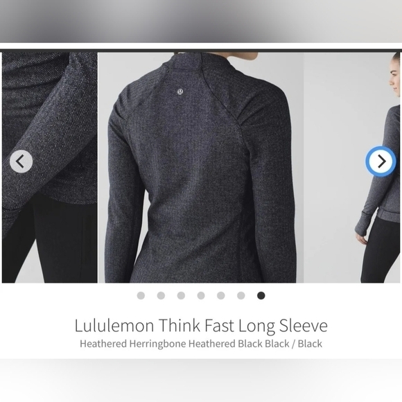 Lululemon Think Fast Long Sleeve Heathered Herringbone Heathered  Size 12 - Picture 1 of 16